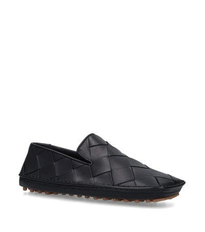 Bottega Veneta Leather Intrecciato Driving Shoes