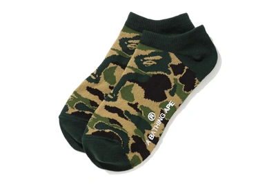 Pre-owned Bape Abc Camo Short Socks (ss20) Green
