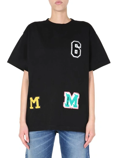 Mm6 Maison Margiela Oversize Fit T-shirt In Black