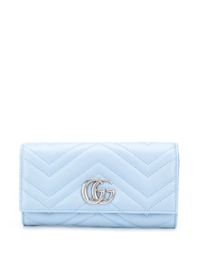 Gucci Gg Marmont Continental Wallet In Green