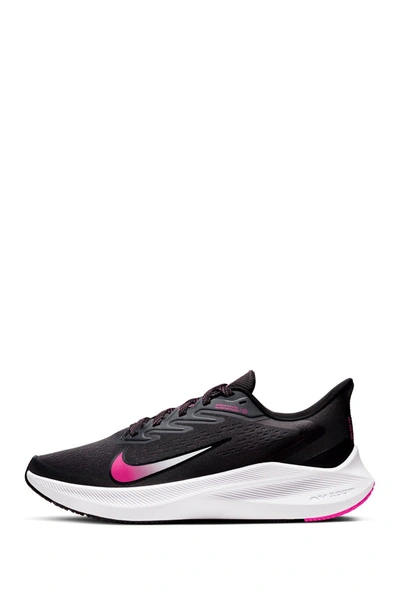 Nike Air Zoom Winflo 7 Women's Running Shoe (wide) (dark Smoke Grey) In 001 Dkskgy/black