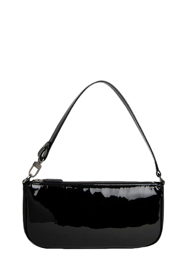 By Far Rachel&#39; Patent Leather Small Shoulder Bag In Black | ModeSens