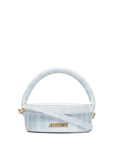 Jacquemus 'la Boite A Gateaux' Leather Hat Box Bag In Blue