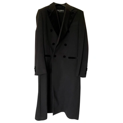 Pre-owned Dolce & Gabbana Wool Coat In Black