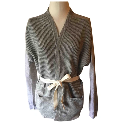 Pre-owned Nina Ricci Cashmere Cardigan In Grey