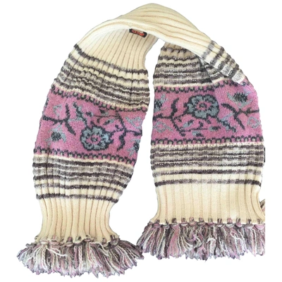 Pre-owned Christian Lacroix Wool Scarf In Pink