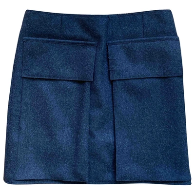 Pre-owned Louis Vuitton Wool Mid-length Skirt In Anthracite