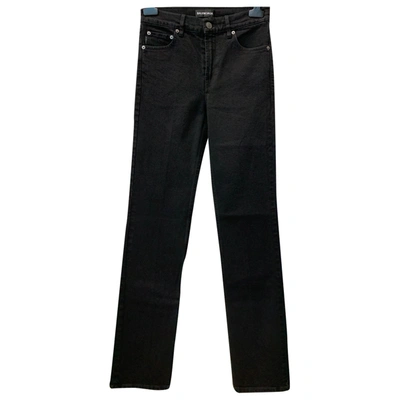 Pre-owned Balenciaga Straight Jeans In Black