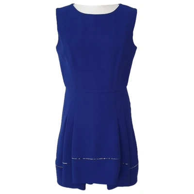 Pre-owned Matthew Williamson Wool Mini Dress In Blue