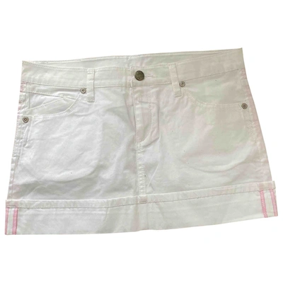 Pre-owned Replay Mini Skirt In White