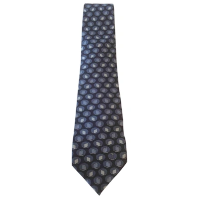 Pre-owned Trussardi Silk Tie In Blue