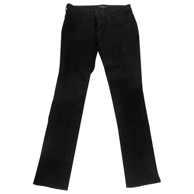 Pre-owned Karl Lagerfeld Straight Trousers In Black