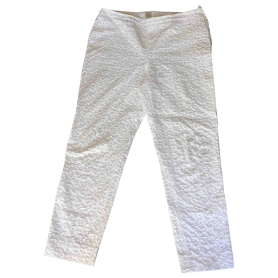 Pre-owned True Royal Straight Pants In White