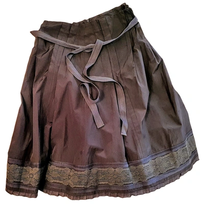 Pre-owned Guy Laroche Mid-length Skirt In Brown