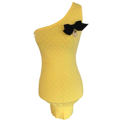 Pre-owned Elisabetta Franchi Mini Dress In Yellow