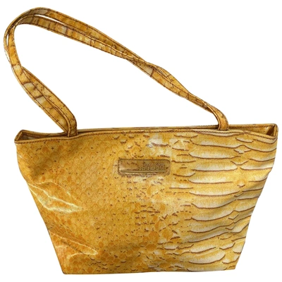 Pre-owned Roberto Cavalli Cloth Handbag In Yellow