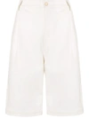 Dion Lee Vented Pleat Shorts In White