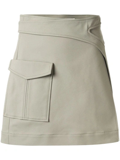 Dion Lee Pocket Interlock Mini Skirt In Green