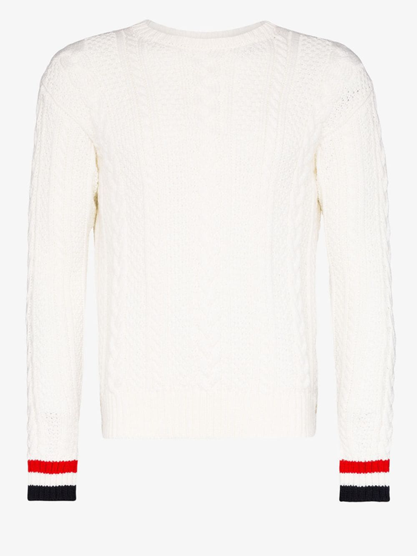 thom browne white sweater