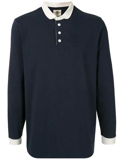 Kent & Curwen Contrasting Collar Polo Shirt In Blue