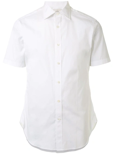Kent & Curwen Short Sleeved Piqué Shirt In White