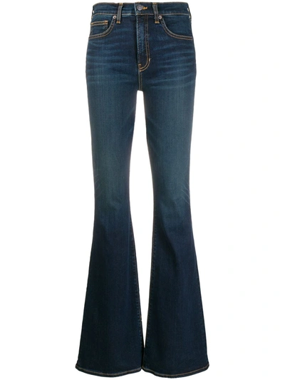 Veronica Beard Flared High-rise Jeans In Blue