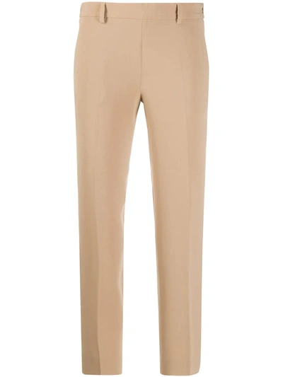 Alberto Biani Pleated Cropped Trousers In Brown