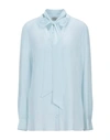 Alexander Mcqueen Shirts In Sky Blue