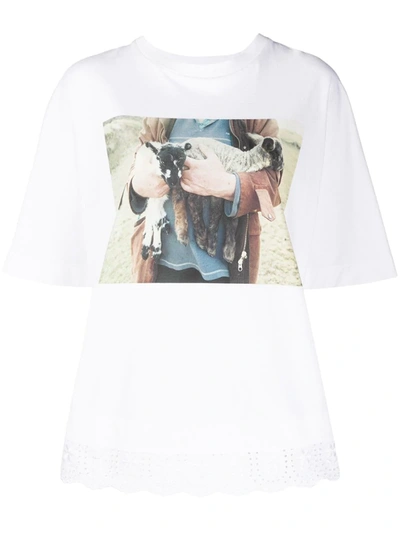 Simone Rocha Graphic Print T-shirt In White
