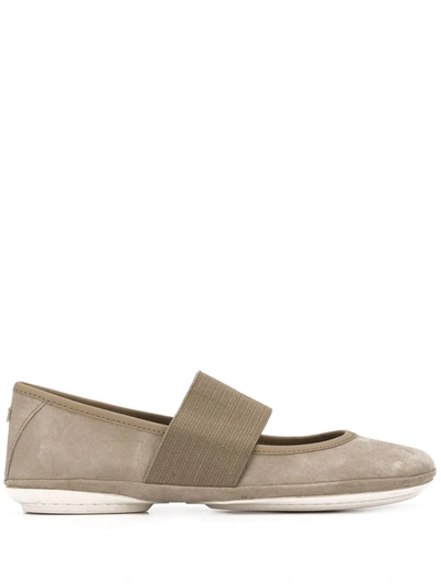 Camper Right Nina Leather Ballerina Flat In Neutrals