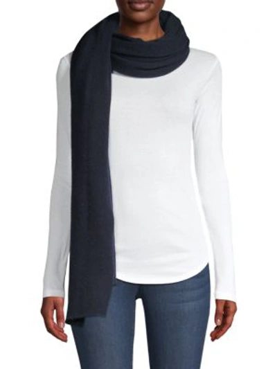 White + Warren The Cashmere Travel Wrap In Deep Navy Blue In Black