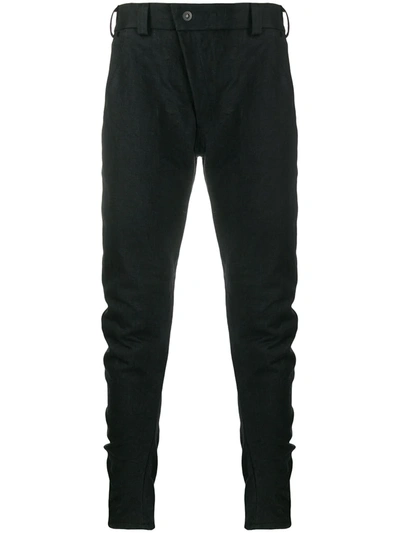 Devoa Twisted Skinny Trousers In Black