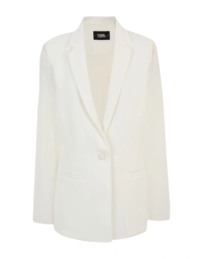 Karl Lagerfeld Suit Jackets In White