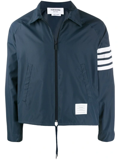 Thom Browne 4-stripe Sleeve Jacket In Blue