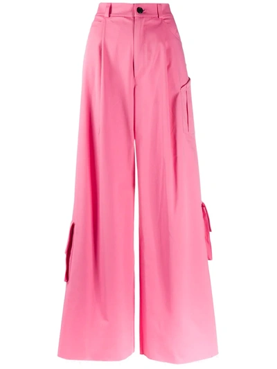 Natasha Zinko Wide-leg Cargo Trousers In Pink