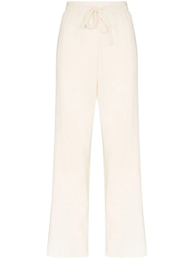 Missing You Already Drawstring Cotton Trousers In Neutrals