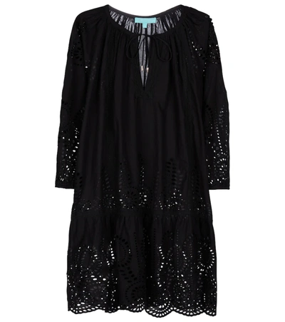 Melissa Odabash Ashley Broderie Anglaise Kaftan Dress In Black