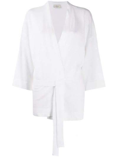 Altea Belted Kimono Cardigan In White