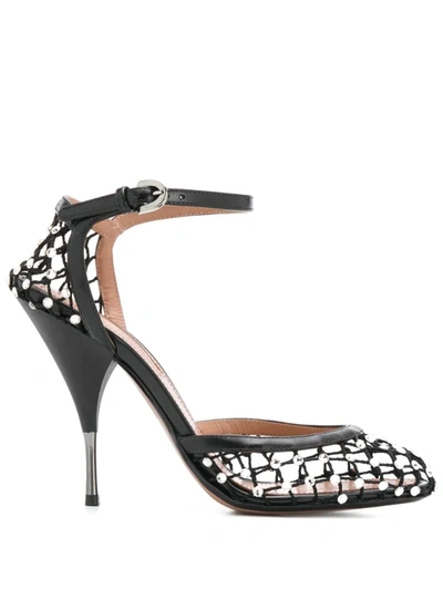 Samuele Failli Crystal Embellished Net Pumps In Black