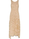 Joseph Darla Ribbed-knit Midi Dress In Brown