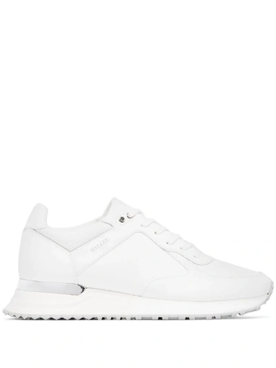 Mallet White Hoxton Low Top Leather Sneakers