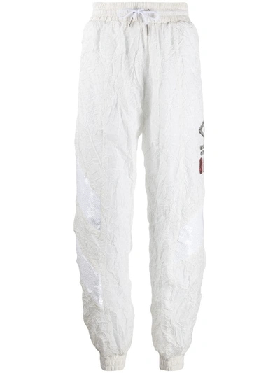 Fila Wrinkled Logo Track Trousers In White