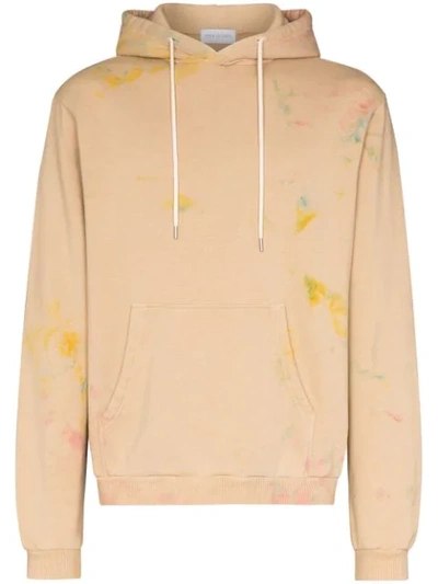 John Elliott Tie-dyed Loopback Cotton-jersey Hoodie In Neutrals