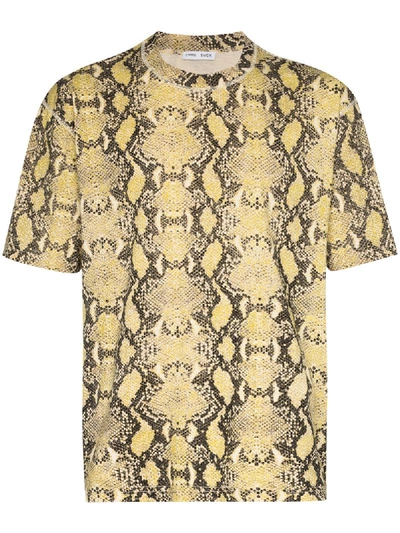 Cmmn Swdn Ridley Snake Print T-shirt In Green