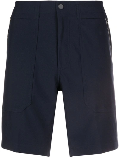 Michael Kors Zipped Pockets Tailored Shorts In Blue