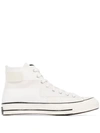 Converse Chuck 70 Hi Mono Patchwork Sneakers In White