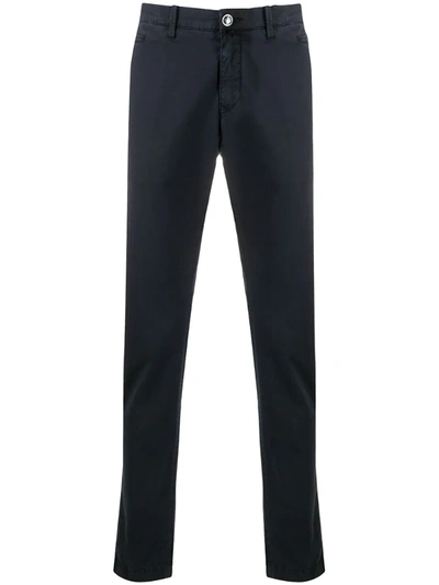 Jacob Cohen Academy Straight Leg Chino Trousers In Blue