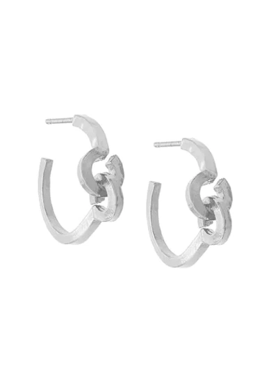 Wouters & Hendrix Technofossils Hammered Link Hoops In Multicolour