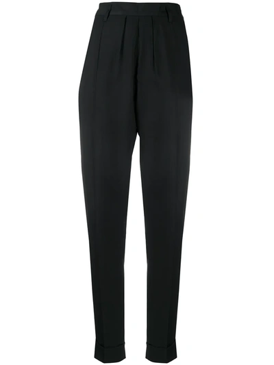 Ann Demeulemeester High-waisted Tapered-leg Trousers In Black