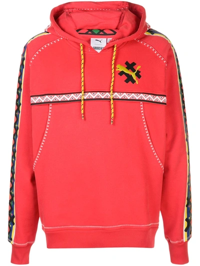 Puma Men's Jahnkoy Organic French Terry Hoodie Sweatshirt In High Risk Red